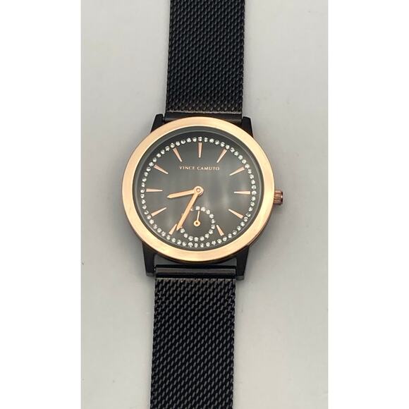 Vince Camuto Women's Watch 34mm Stainless Steel Mesh Band - New Battery WR 100ft - Picture 3 of 9